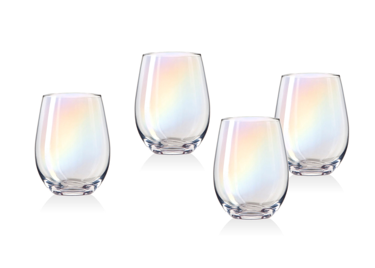 19 oz Monterey Stemless Wines Glass - Iridescent - Set of 4