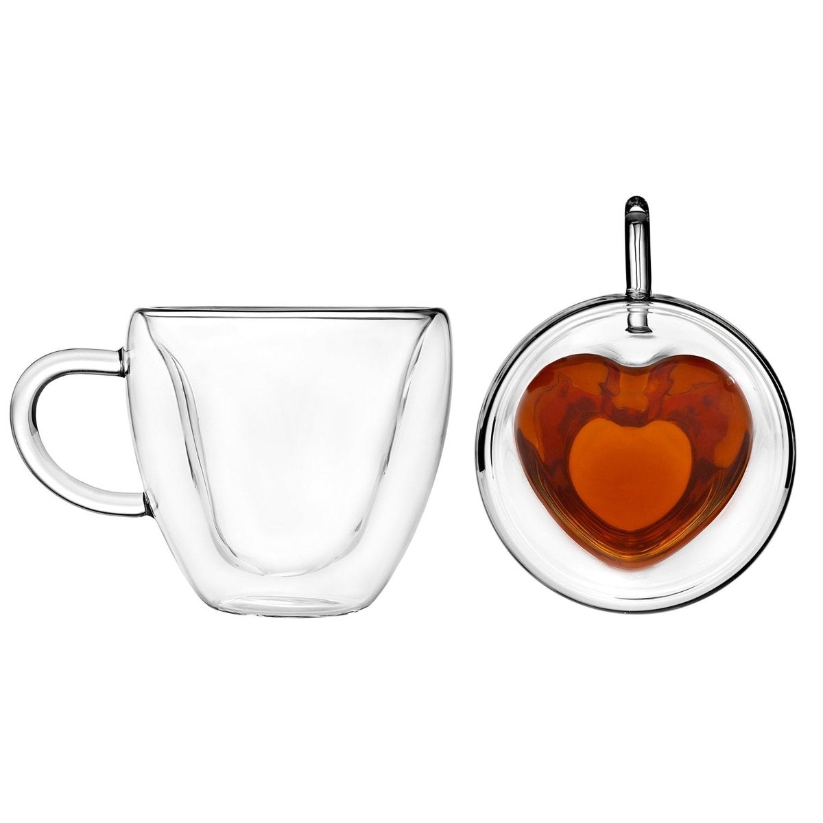 2X Wall Heart X2 Coffee Mug - 8 oz - Set of 2