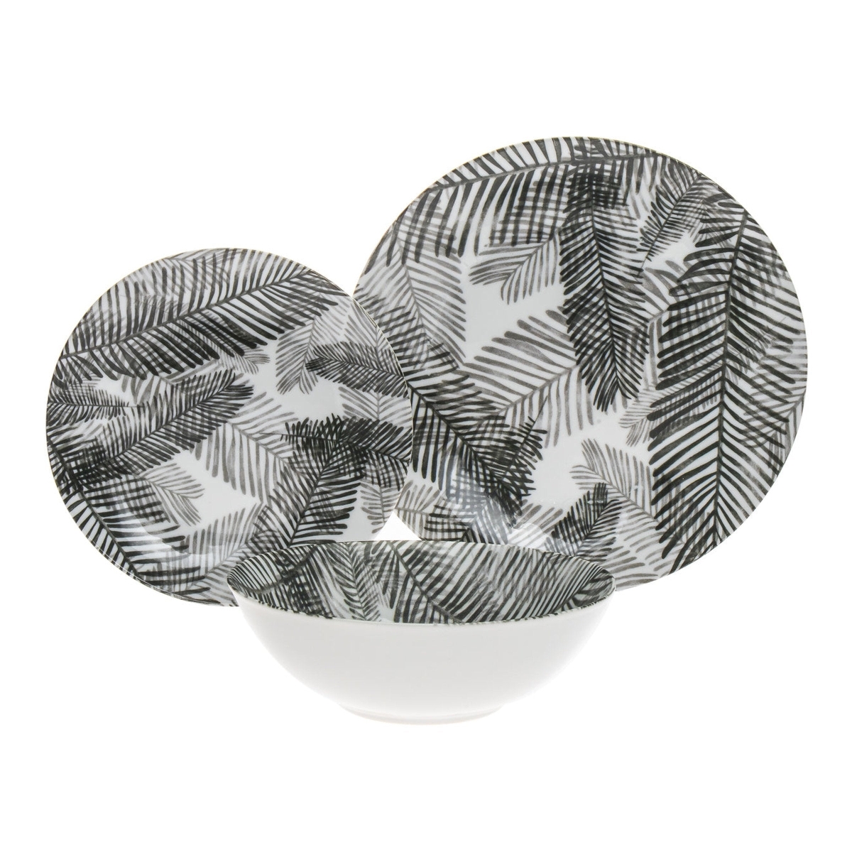 70007 Felice Glaze Print Dinnerware Set - 12 Piece