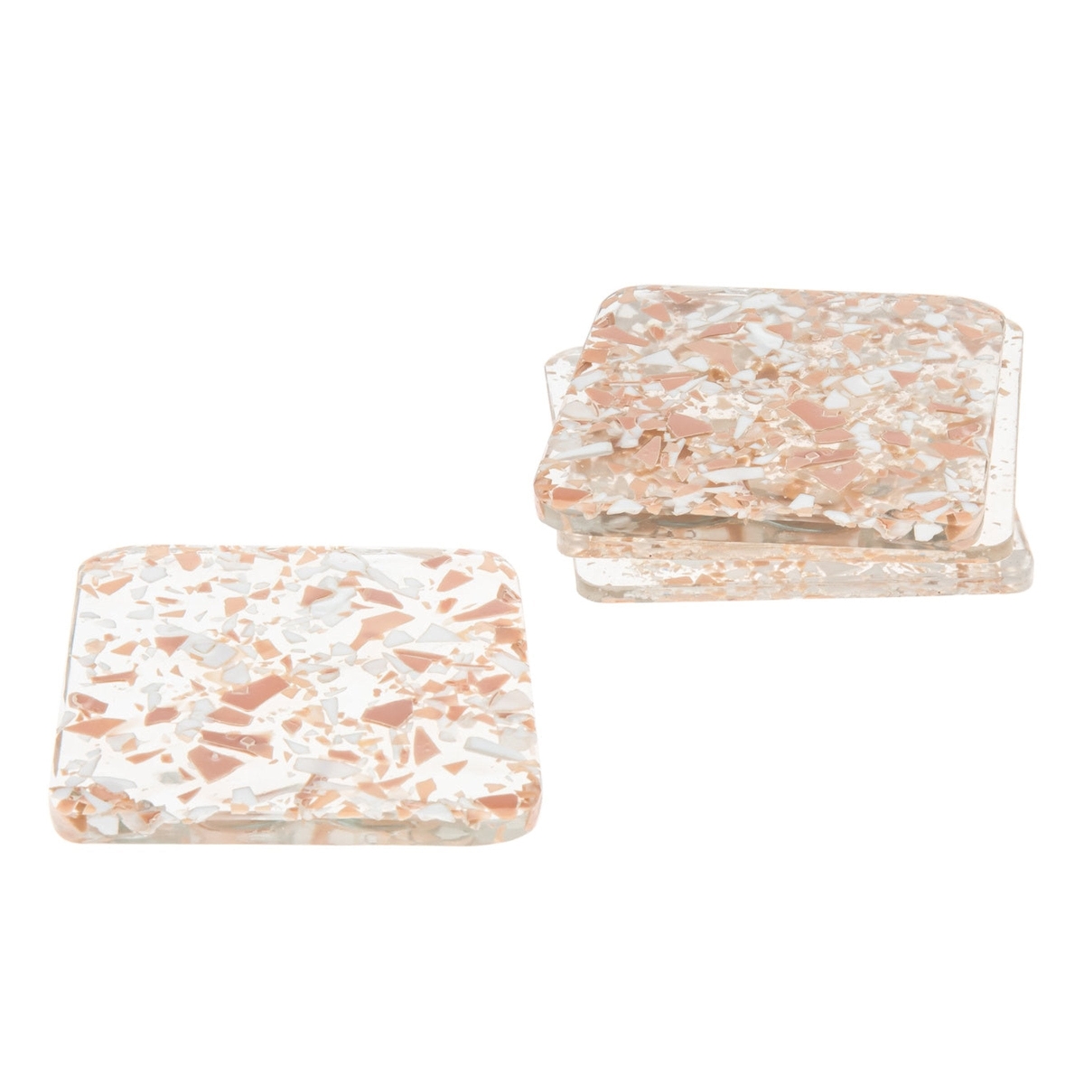Terrazo Look Glass Coaster - Set of 4