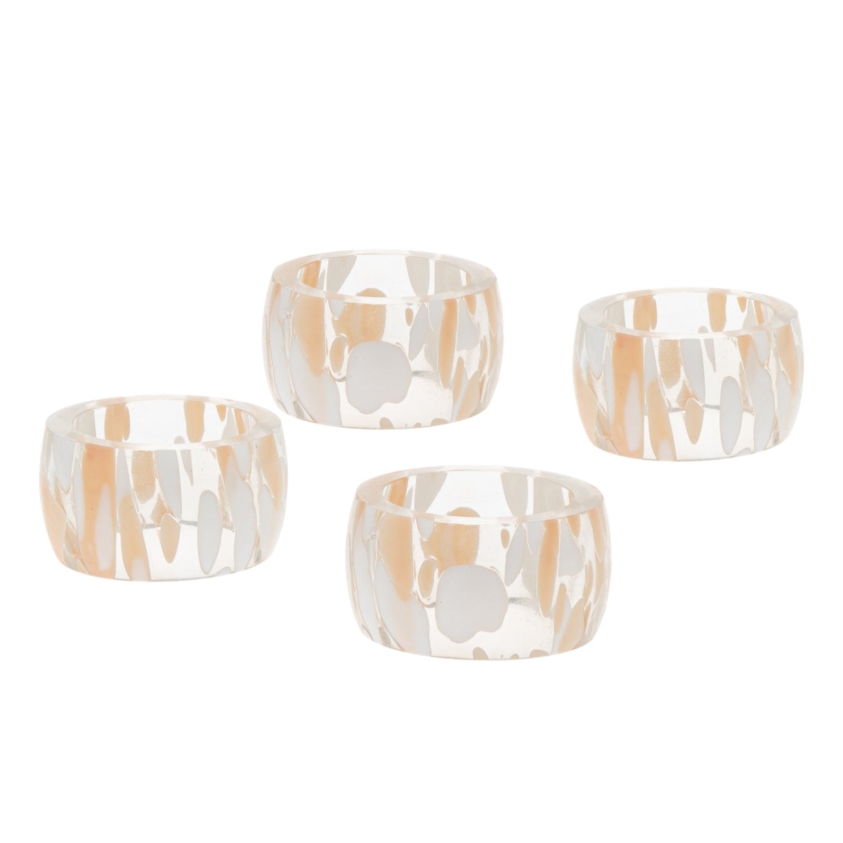 Terrazo Look Glass Napkin Rings