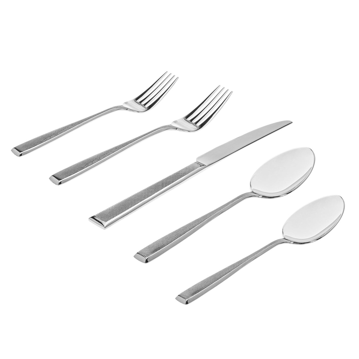 Picture of Godinger 84300 18 by 10 Stainless Steel Ingot Flatware Set - 20 Piece