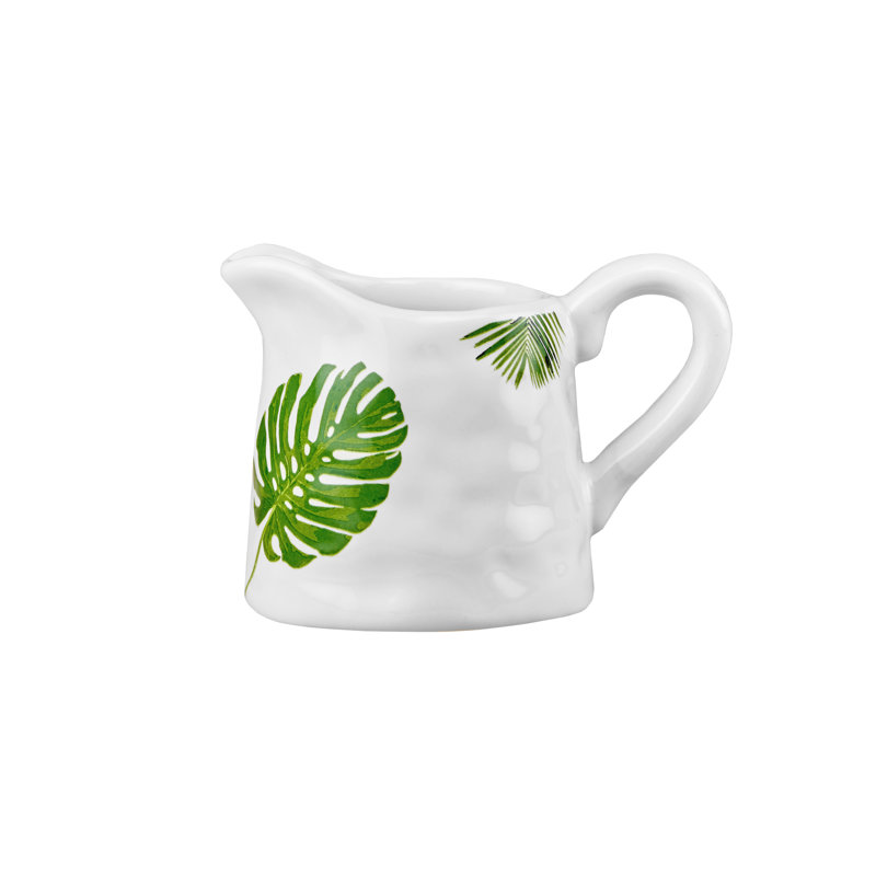 Palm Leaf Ceramic Creamer