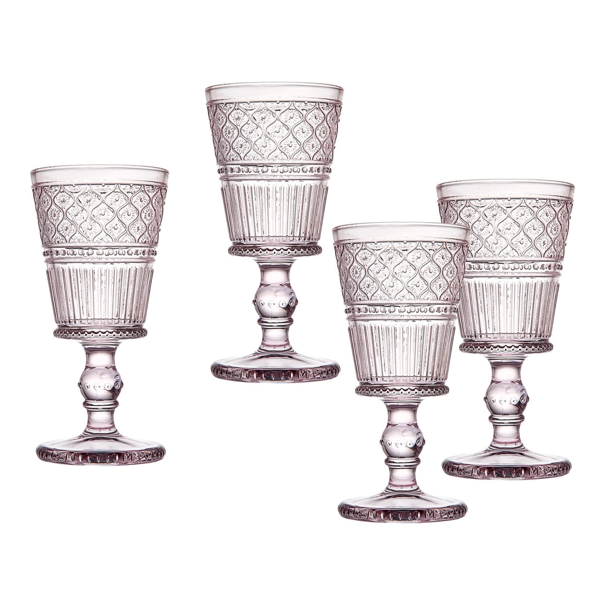 Claro Goblet, Pink - Set of 4