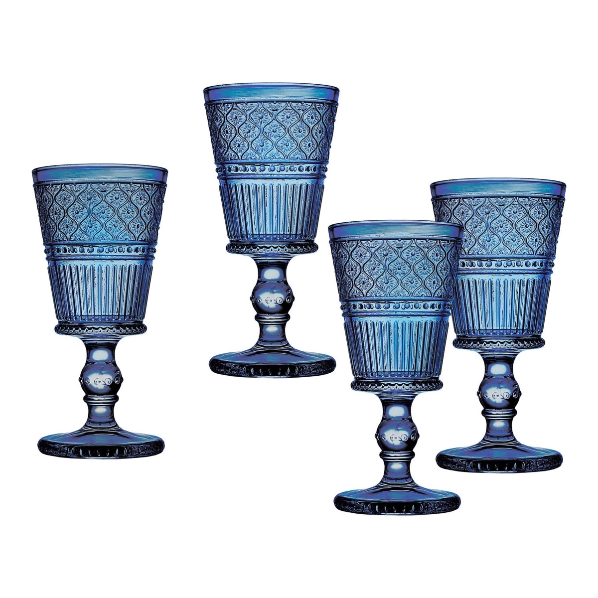 Claro Goblet, Blue - Set of 4