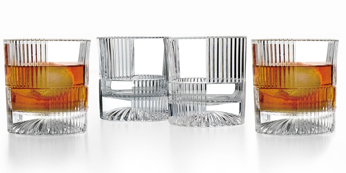 28757 Scatola Double Old Fashioned Whiskey & Drinking Glasses - Set of 4 -  Godinger