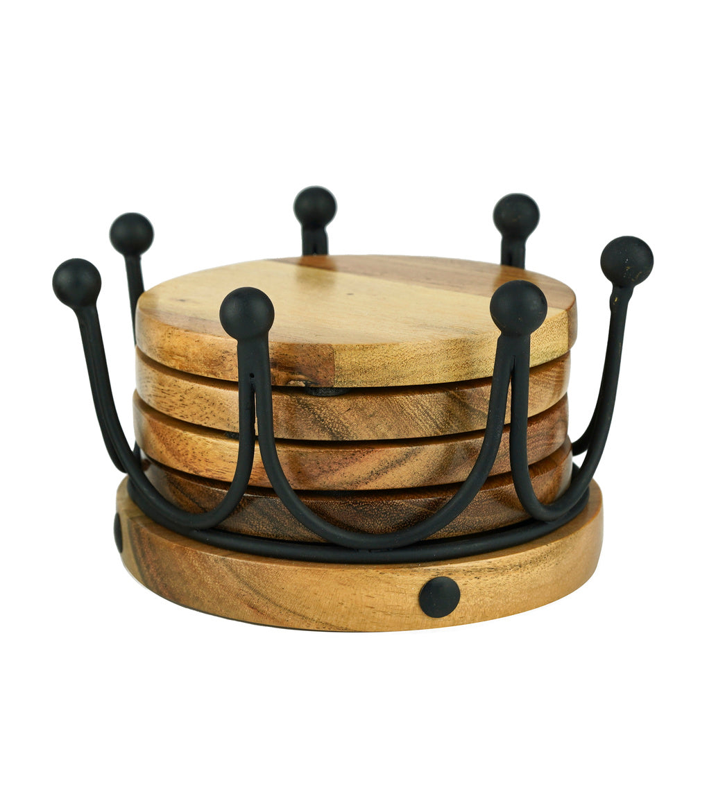 4 Coaster with Black Crown