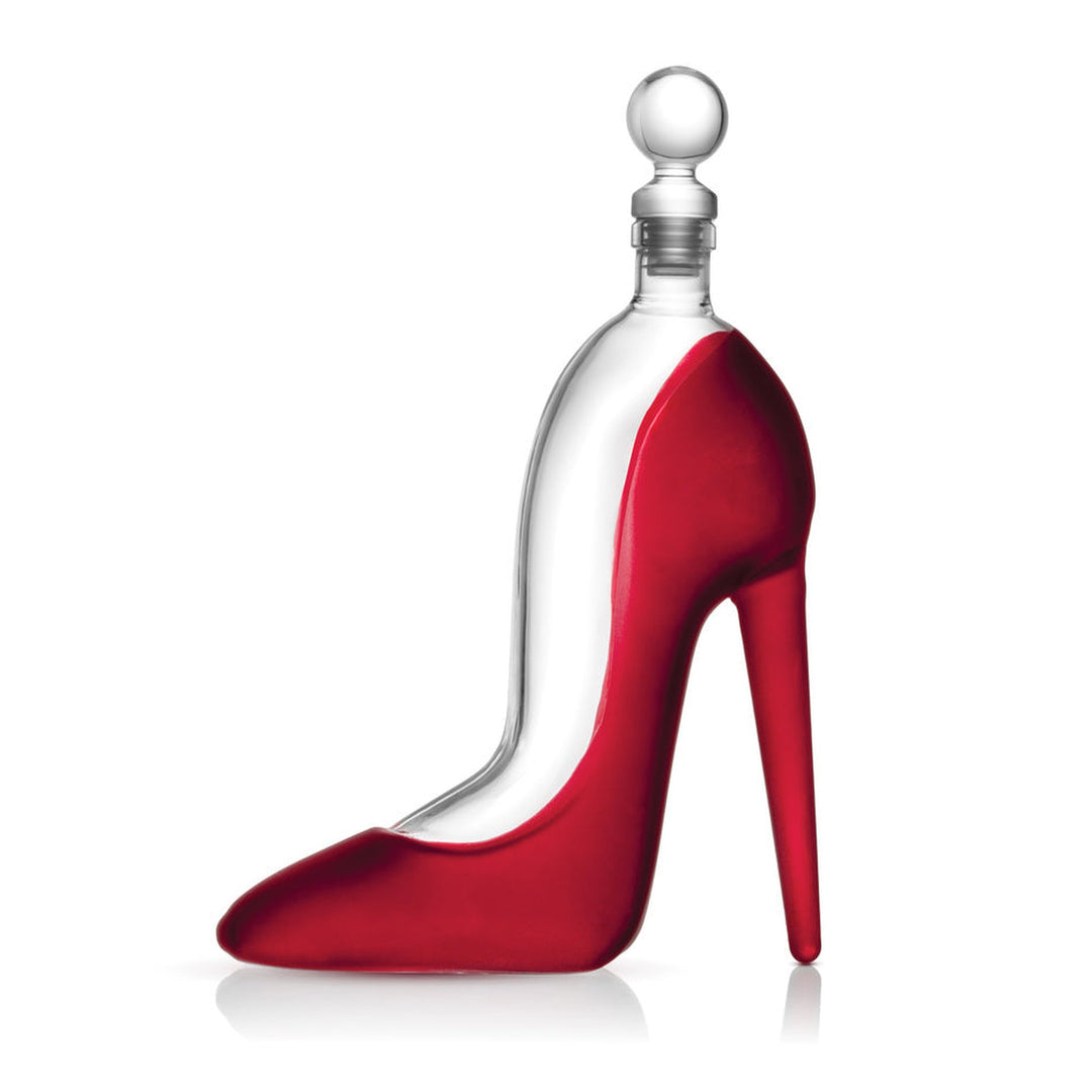 High Heel Decanter - Red - 22 oz - Elegant Home Bar Accessory