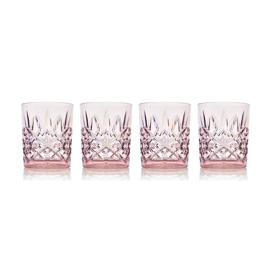 Picture of Godinger 64950 Dublin Acrylic Blush Double Old Fashion Glass - Set of 4