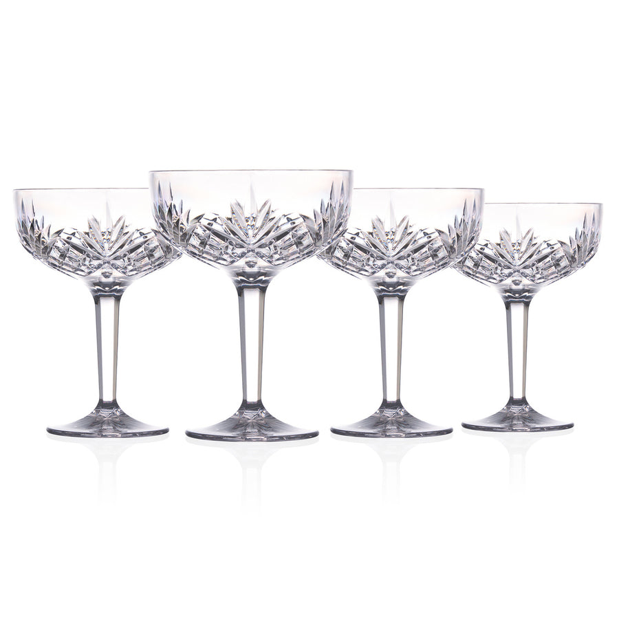 Picture of Godinger 64995 Dublin Acrylic Champagne Coupe Glass&#44; Clear - Set of 4