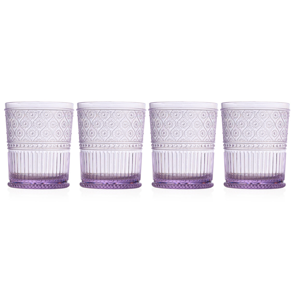 Picture of Godinger 66103 Claro Acrylic Double Old Fashion Glass&#44; Lavender - Set of 4