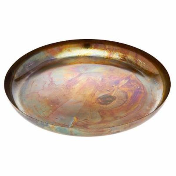 Burnt Copper Finish Round Plate - Copper - 13 Inches - Elegant Tableware
