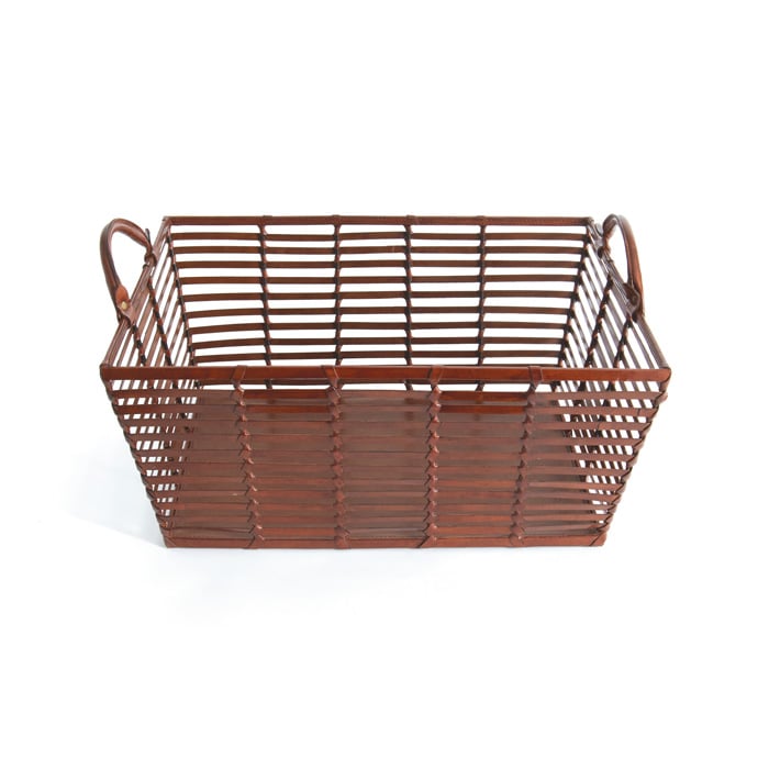 Picture of Go Home 21710 13 x 22 x 16.5 D in. Mitchell Leather Basket Cigar Leather