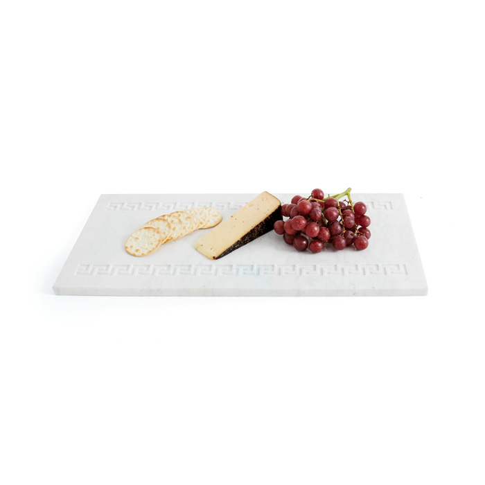 Picture of Go Home 21726 15 x 9 D in. Ilias Cheese Board Natural Polished Marble