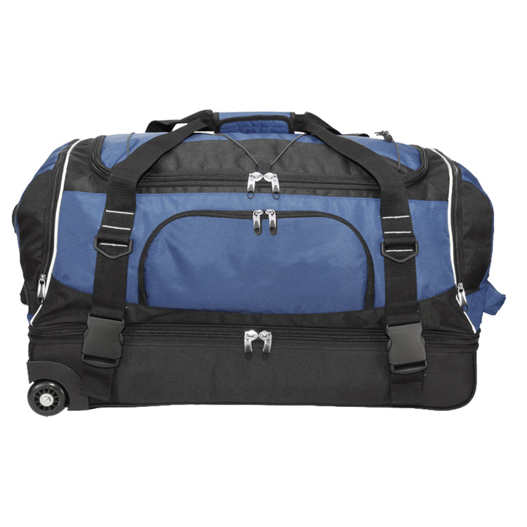80330L 30 in. Drop Bottom Rolling Duffel Bag, Slate Blue