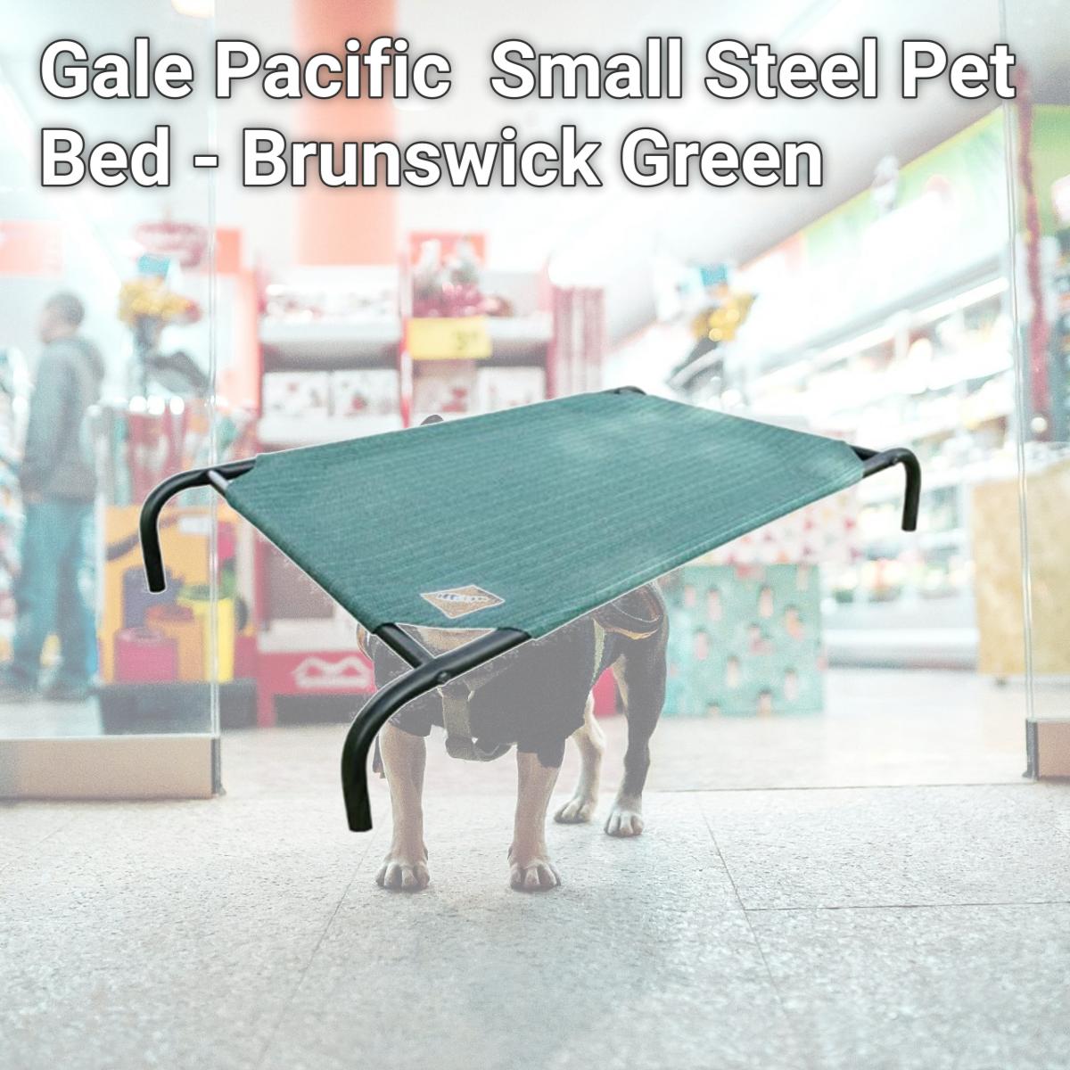 Picture of Gale Pacific 317263 Small Steel Pet Bed - Brunswick Green