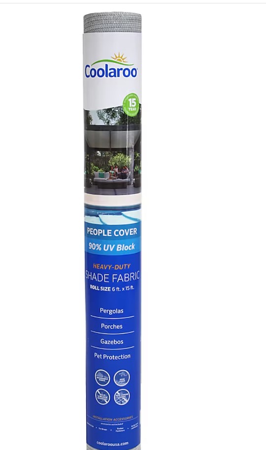 6 x 15 ft. 90 Percent UV Block Shade Fabric, Slate