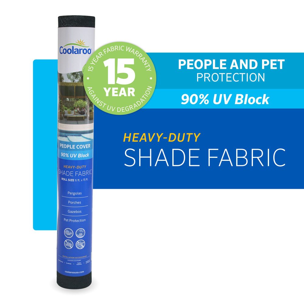 6 x 15 ft. 50 Percent UV Block Shade Fabric, White