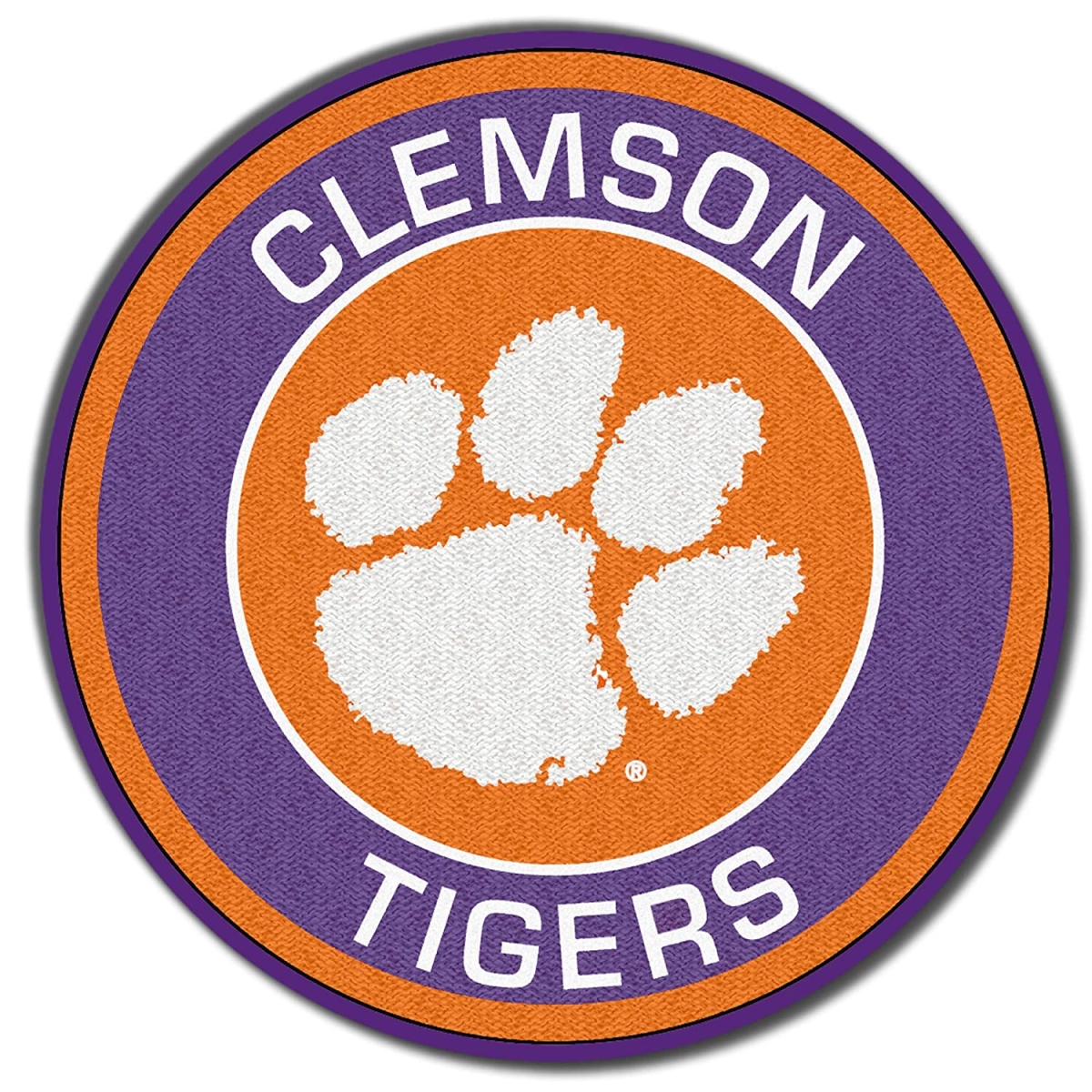 cloth hook and eye 0424-3 3.5 in. Dia. NCAA Clemson University Clemson Tigers Embroidered Patch