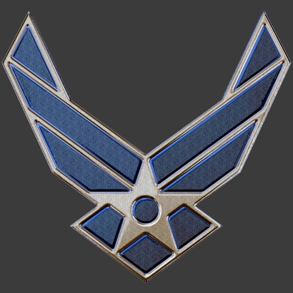 cloth hook and eye  3 x 2.75 in. United States Air Force Embroidered Patch