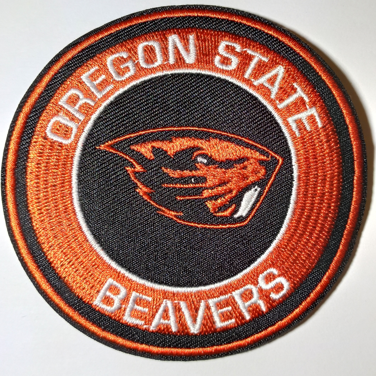 cloth hook and eye 52645 3.5 in. Dia. NCAA Oregon State University Oregon State Beavers Embroidered Patch