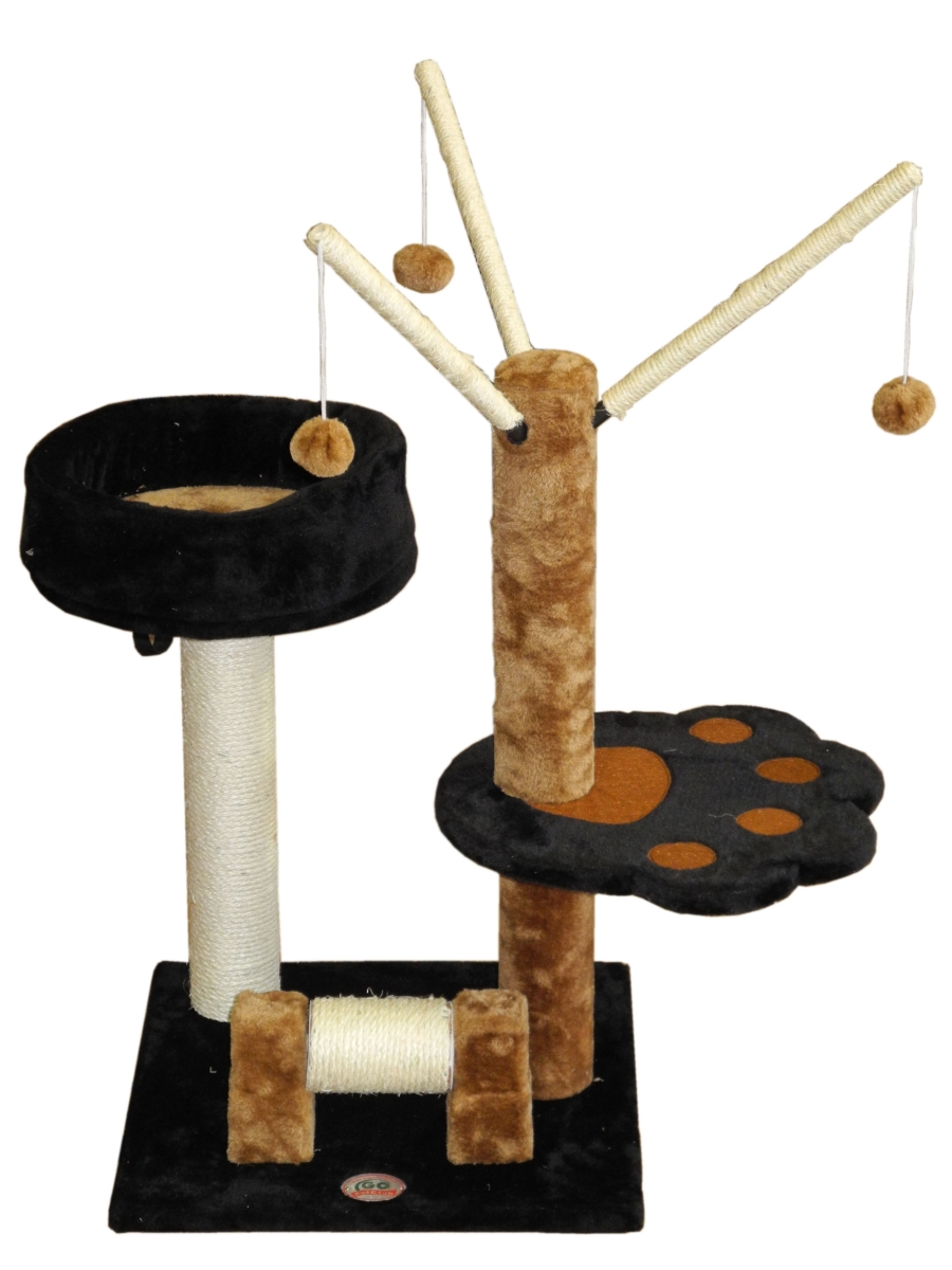 Picture of Go Pet Club F3011 Light Weight Economical Cat Tree Furniture - Black & Brown