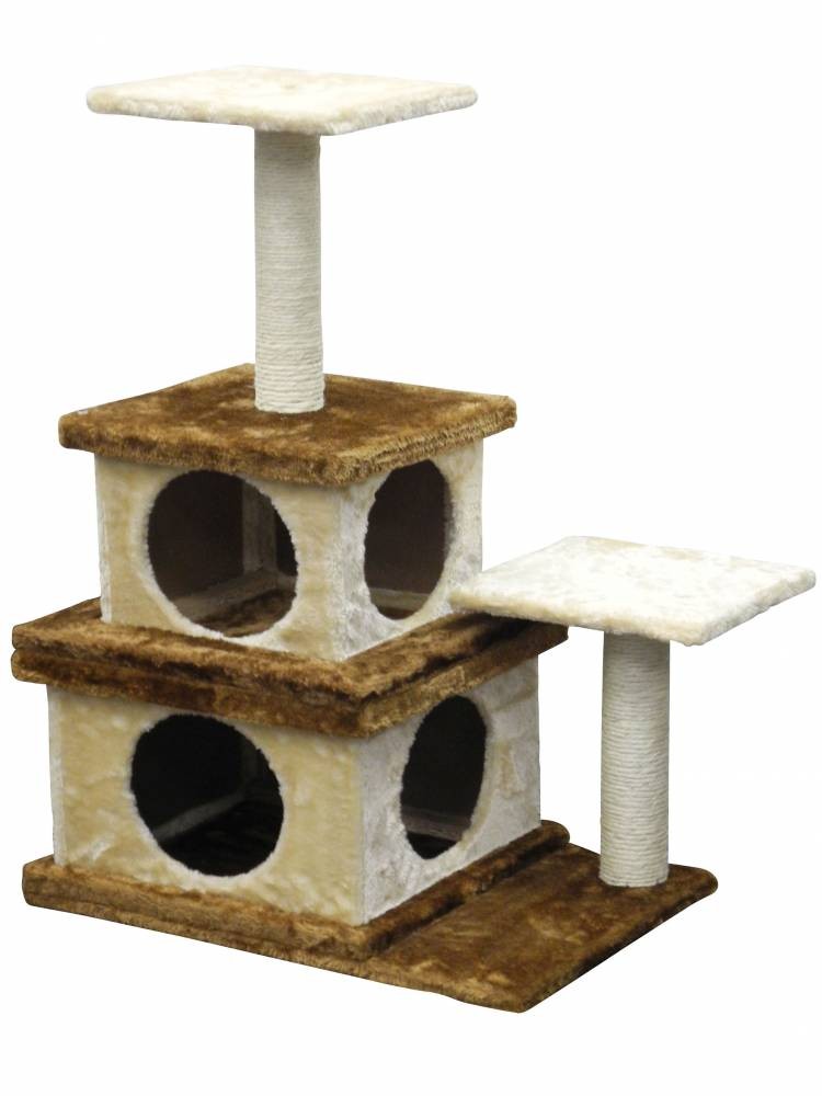 Picture of Go Pet Club HC-005 Light Weight Economical Cat Tree Furniture - Beige & Brown