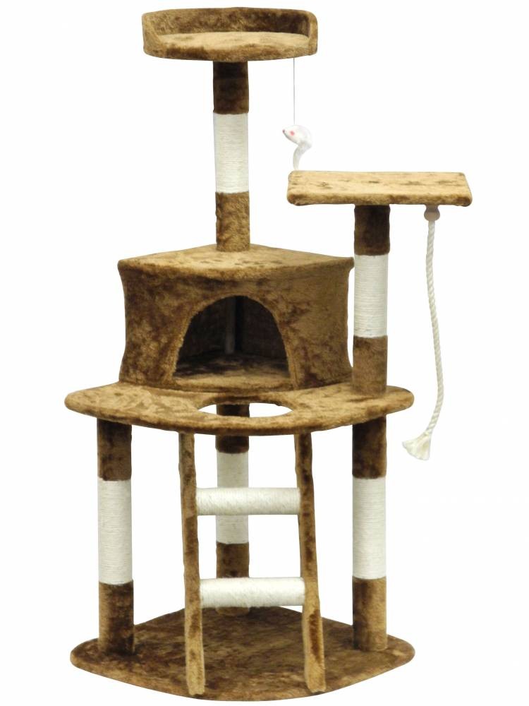 Picture of Go Pet Club HC-008 Light Weight Economical Cat Tree Furniture - Brown