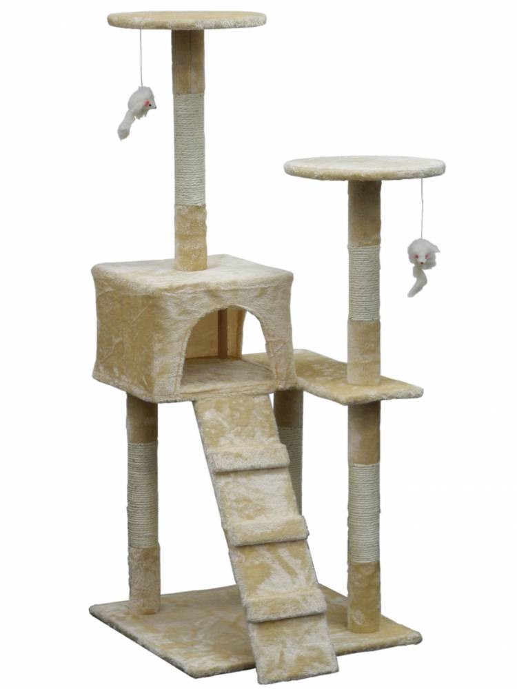 Picture of Go Pet Club HC-009 Light Weight Economical Cat Tree Furniture - Beige