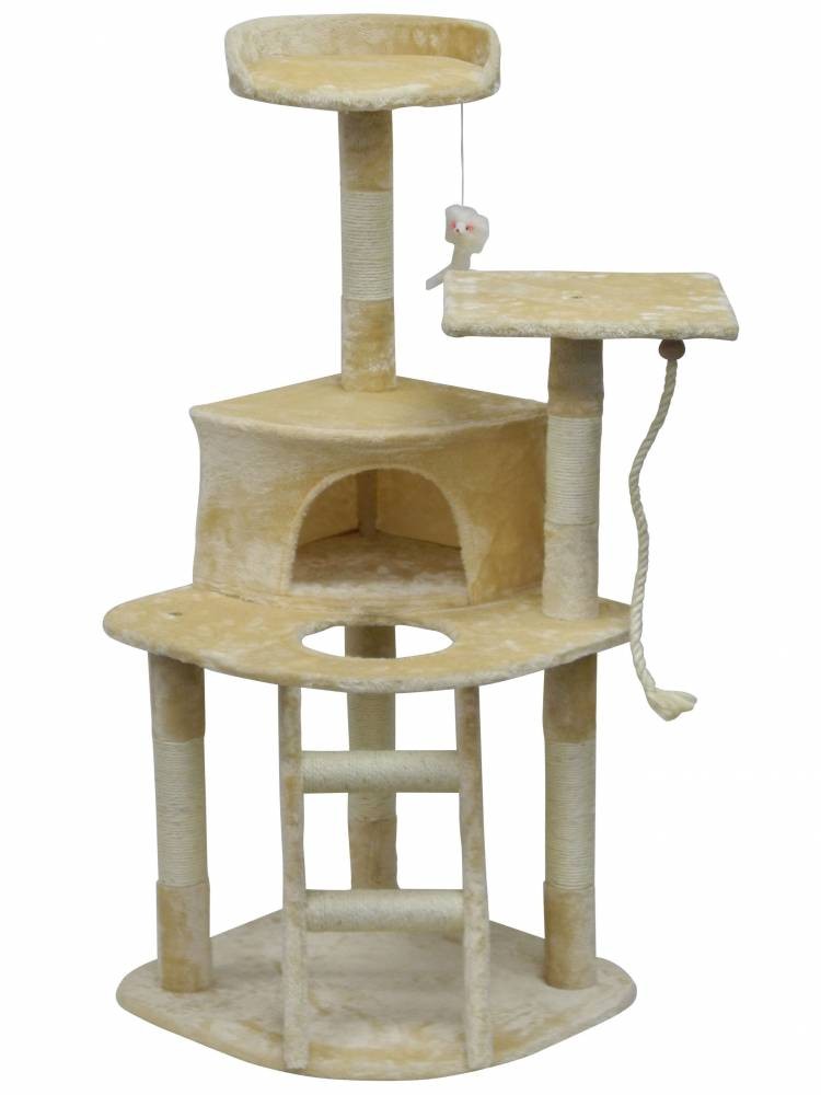 Picture of Go Pet Club HC-007 Light Weight Economical Cat Tree Furniture - Beige