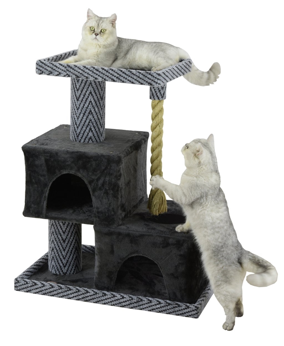 Picture of Go Pet Club LP-851 37 in. Sequoia Cat Tree House with Jungle Rope