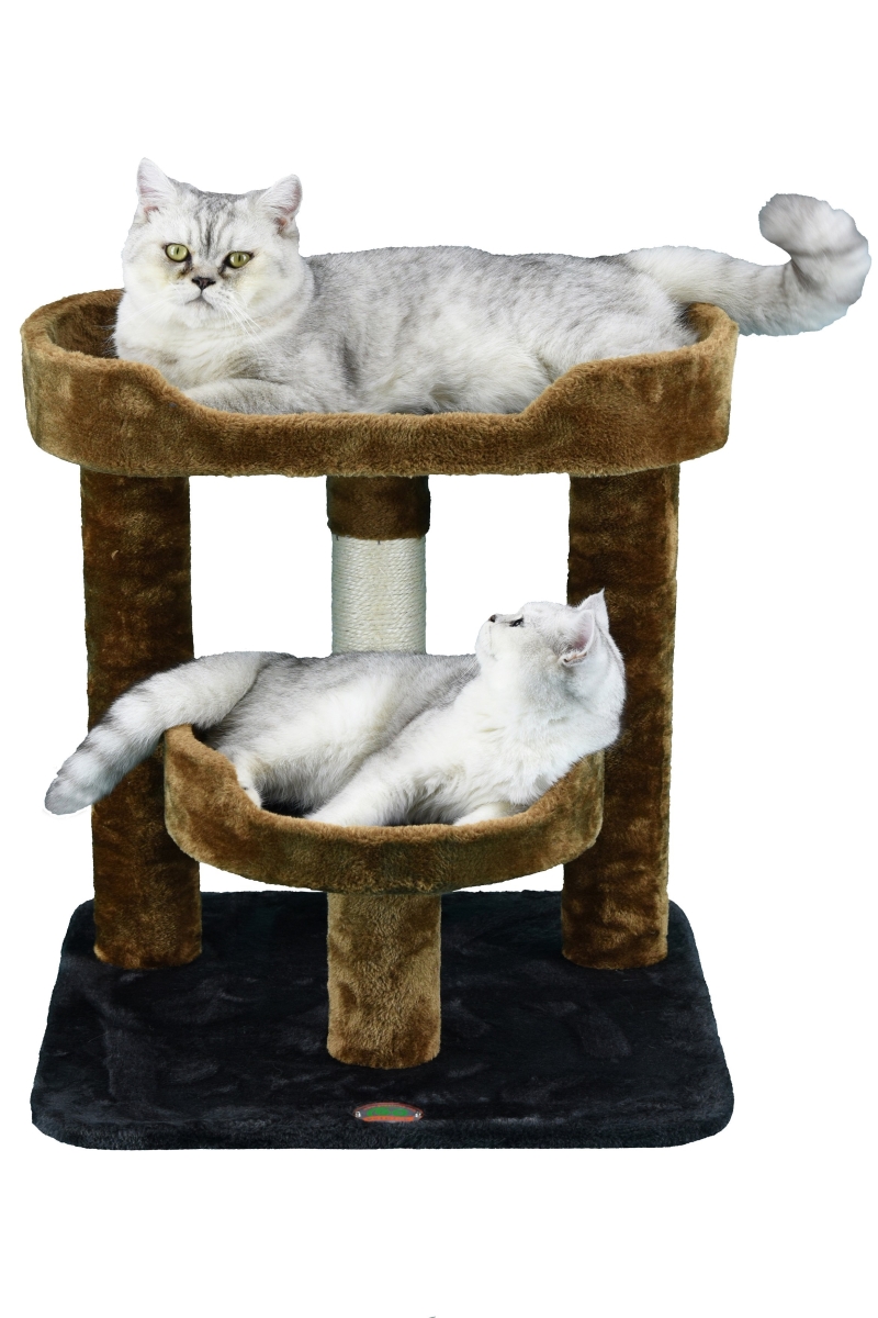 Picture of Go Pet Club F3028 23 in. Cat Tree Perch with Large Perch F3109&#44; Brown & Black