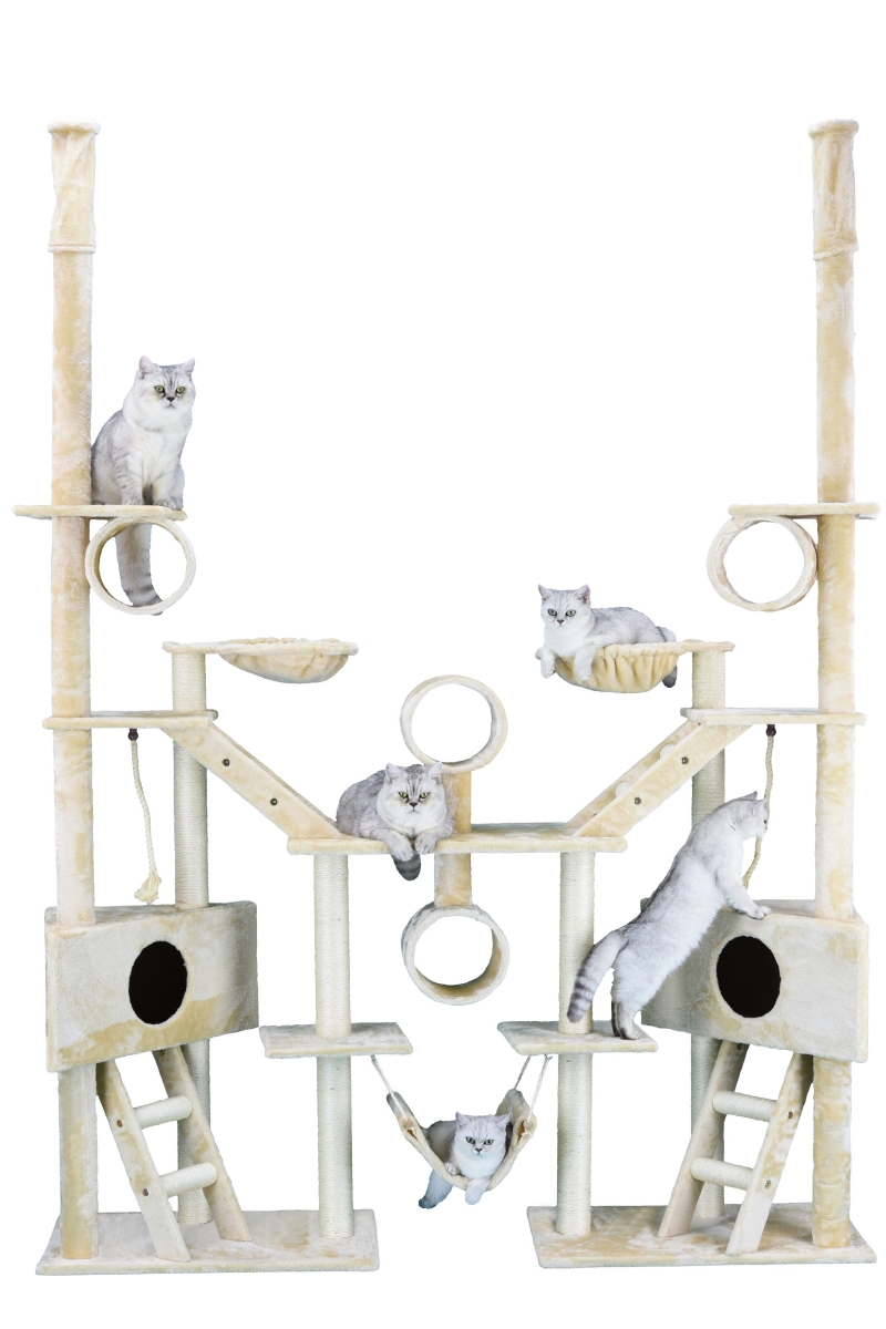 Picture of Go Pet Club FC22 106 in. Cat Tree House with Large Houses&#44; Beige