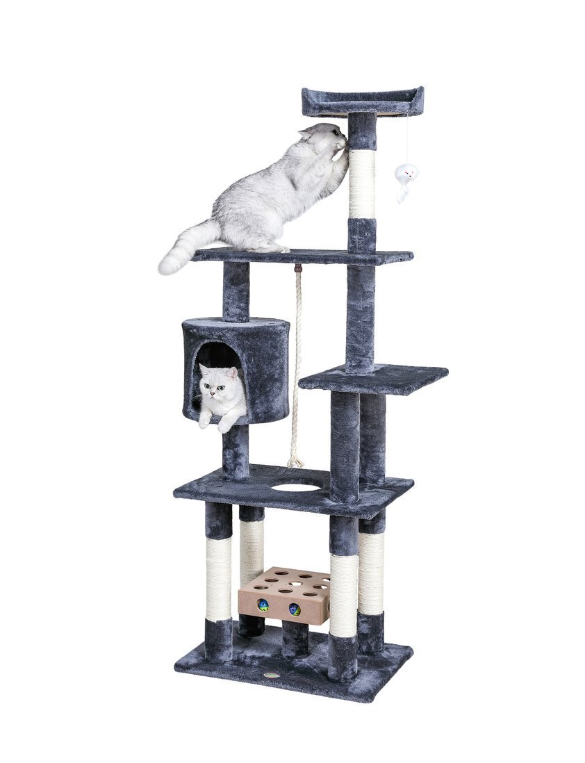 Picture of Go Pet Club SF067 67 in. IQ Box Cat Tree Condo Furniture, Gray