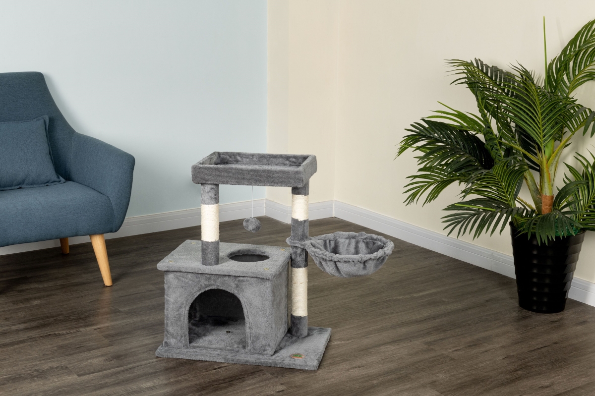 Picture of Go Pet Club FS804 Everyday Value 26in Cat Tree Tower&#44; Gray