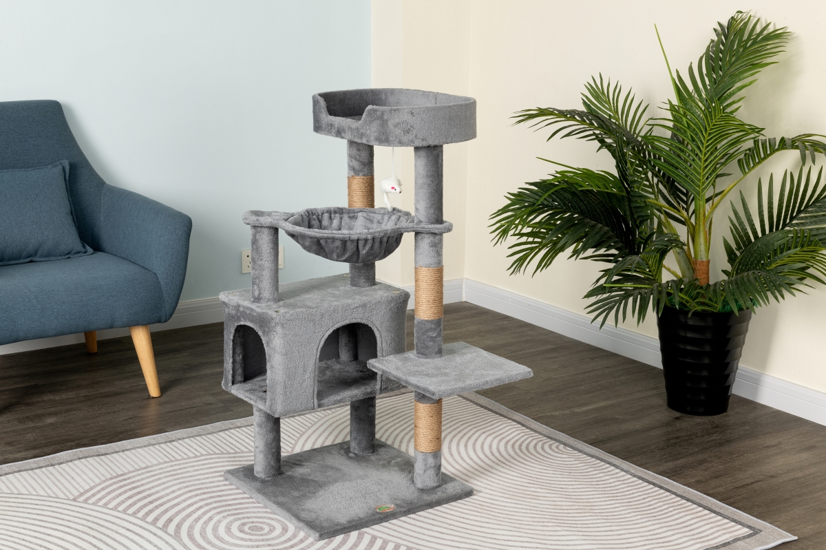 Picture of Go Pet Club FS807 Go Pet Club Everyday Value 37in Cat Tree Tower&#44; Gray
