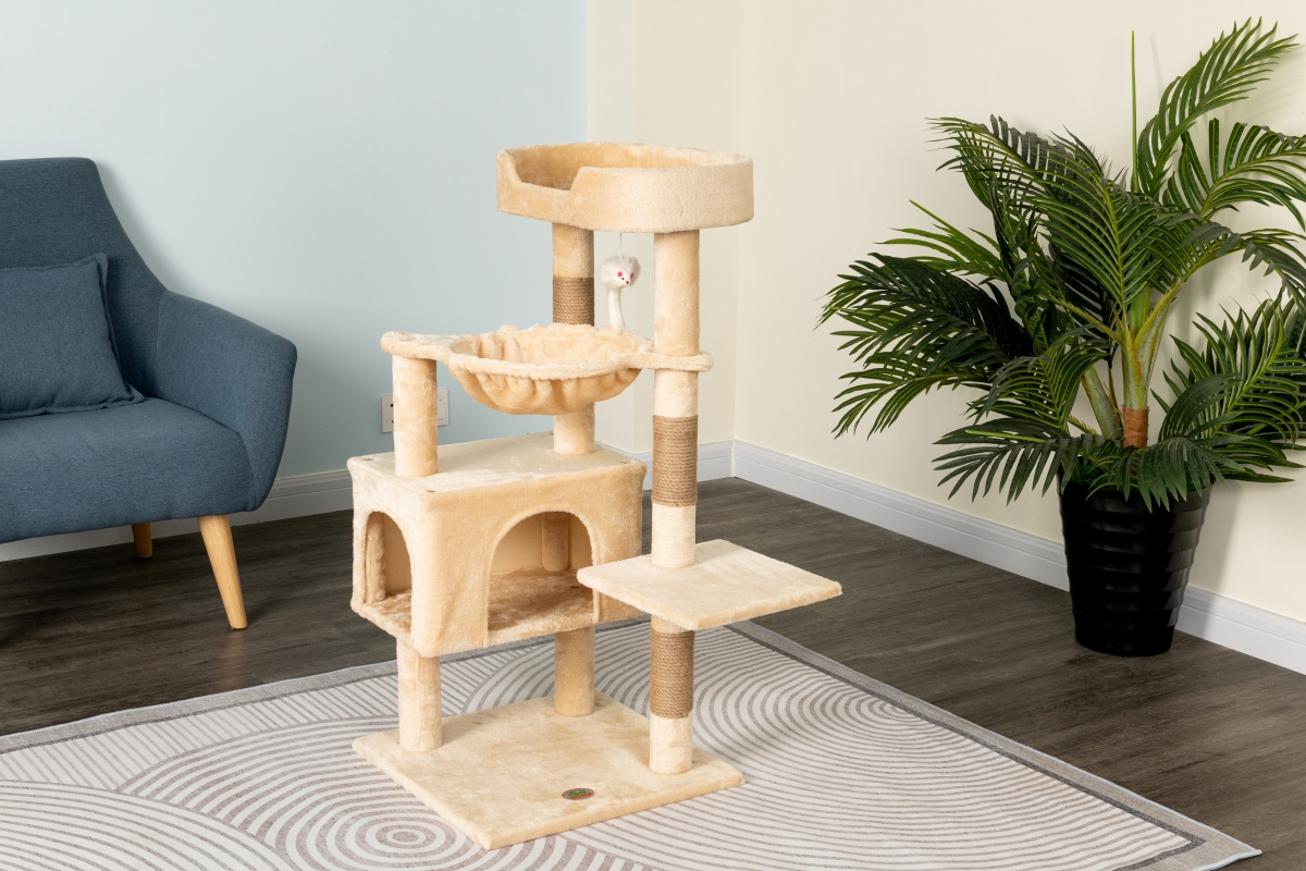 Picture of Go Pet Club FS808 Go Pet Club Everyday Value 37in Cat Tree Tower&#44; Beige