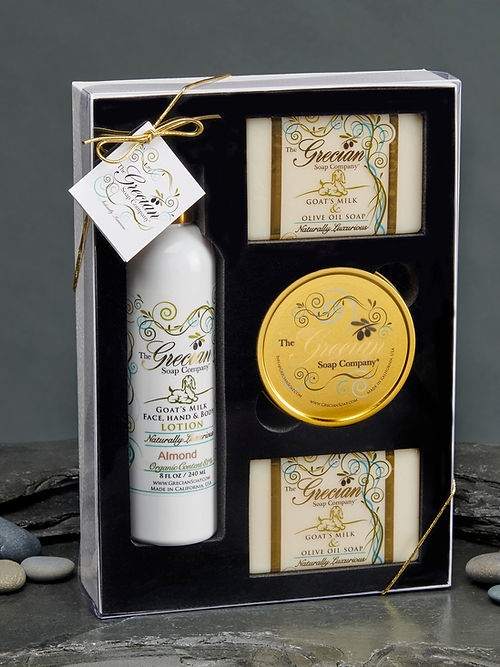 Picture of The Grecian Soap Company LSSC-01 Lotion, 2 soaps and candle gift set - Almond