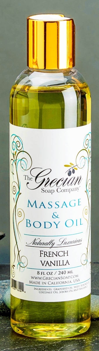 MAS-02 8 oz Massage Oil - French Vanilla