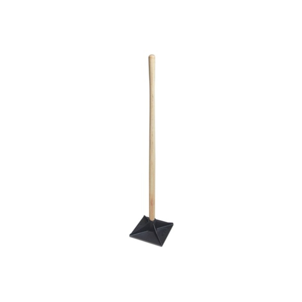 BT203HTC BT Cast Iron Hand Tamp | 8-in. X  8-in. | Wooden Handle