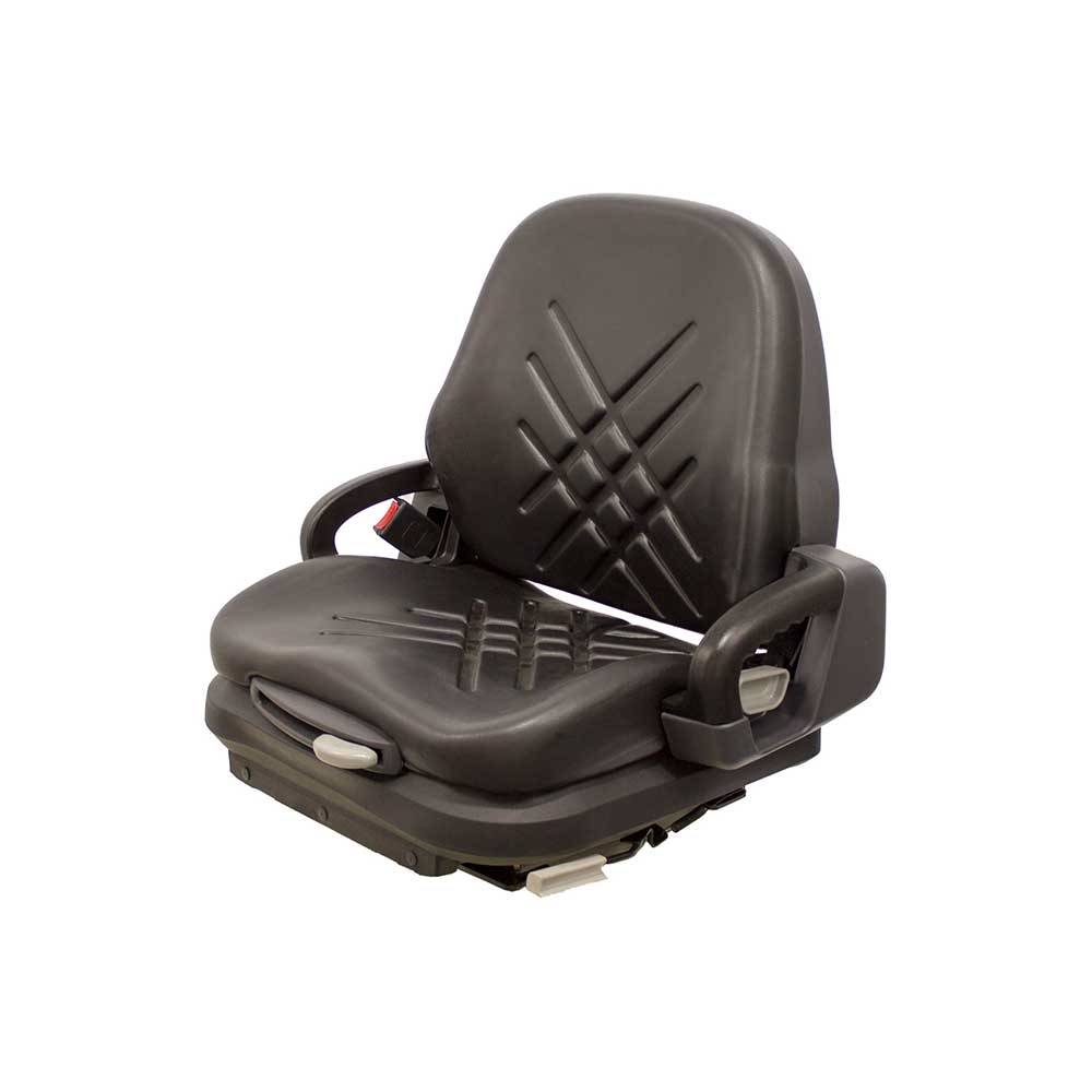 8175  | Forklift Seat & Mechanical Suspension | OPS | Hip Restraints | Black Vinyl | 8175