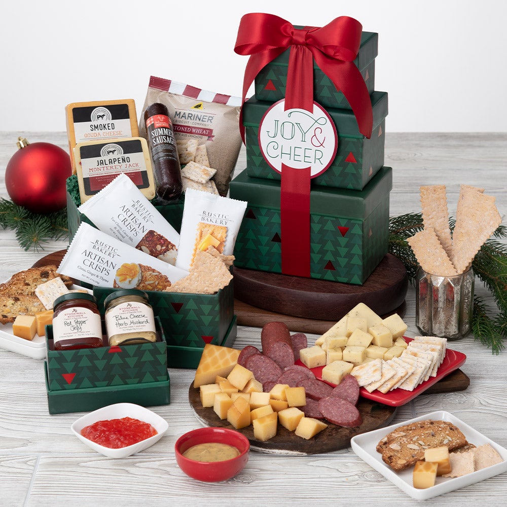 6827C Holiday Meat & Cheese Tower