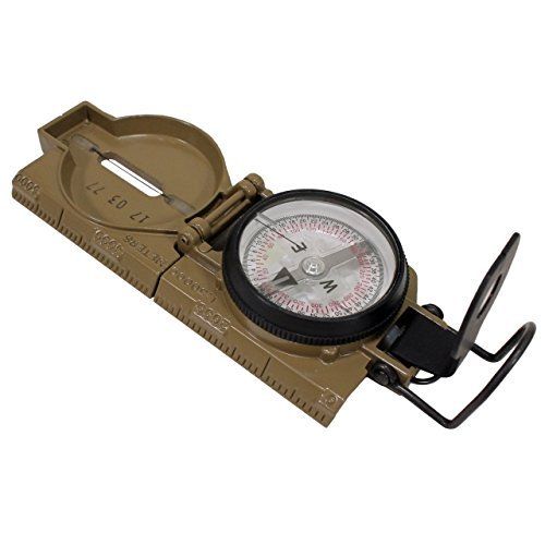Picture of Cammenga 27CBCS Lensatic Compass Phosphorescent - coyote Brown