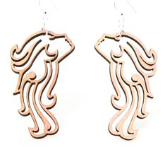 Picture of Green Tree Jewelry 1137 2.2 x 1.2 in. Mother Wind Earrings&#44; Pink