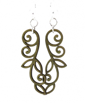Picture of Green Tree Jewelry 1167 0.62 x 1.73 in. Slotted Heart Earrings&#44; Apple Green