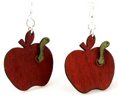 Picture of Green Tree Jewelry 1180 1.3 x 1.1 in. Teachers Apple Earrings&#44; Multi