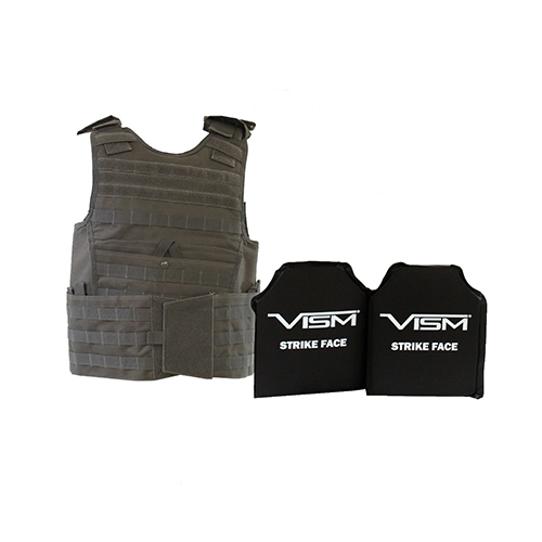 BSCVPCVX2963U-A 10 x 12 in. Expert Plate Carrier Vest with Soft Panel, Urban Gray