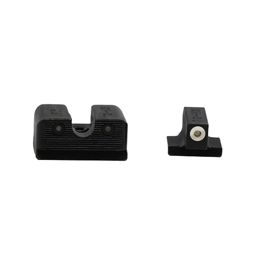 TG231F2W Tritium 3-Dot Configuration Front White Focus Lock Ring 40 Set Steel Black