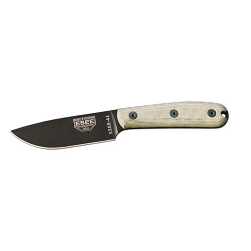 ESEE-4HM-B ESEE-4 PE with Modified Handles, Brown Leather Sheath