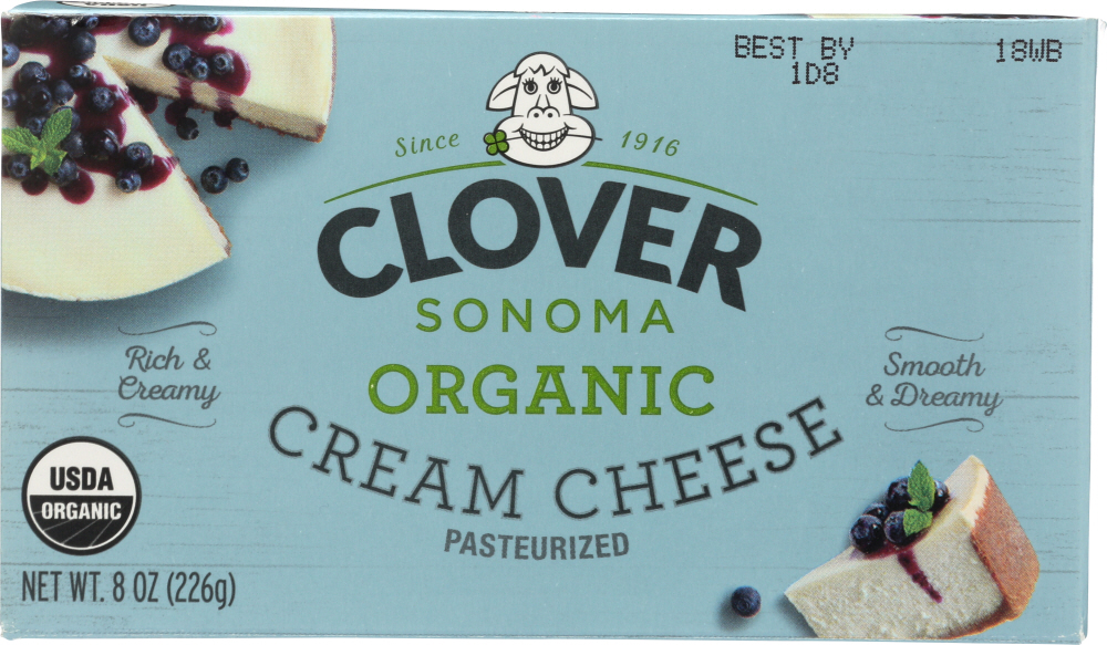Picture of Clover Sonoma KHCH00801332 Organic Cream Cheese, 8 oz